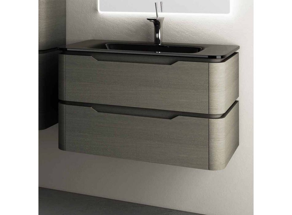 Modern design suspended sink base 85x55x55cm Arya lacquered wood Viadurini