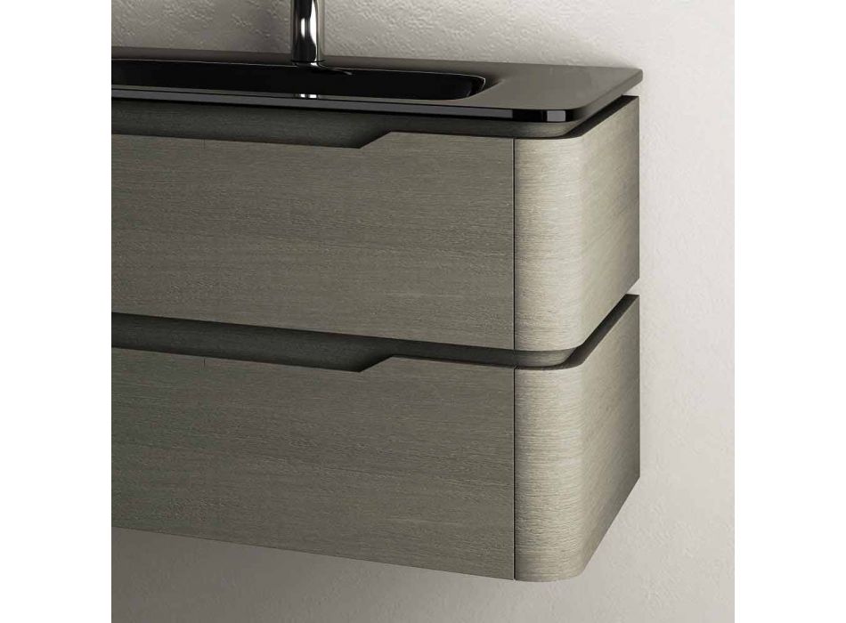 Modern design suspended sink base 85x55x55cm Arya lacquered wood