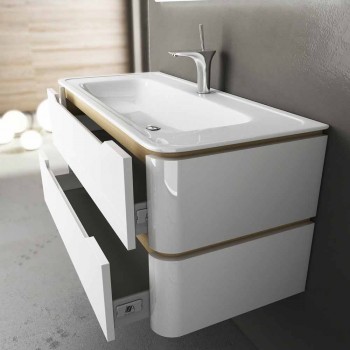 Modern design suspended sink base 85x55x55cm Arya lacquered wood