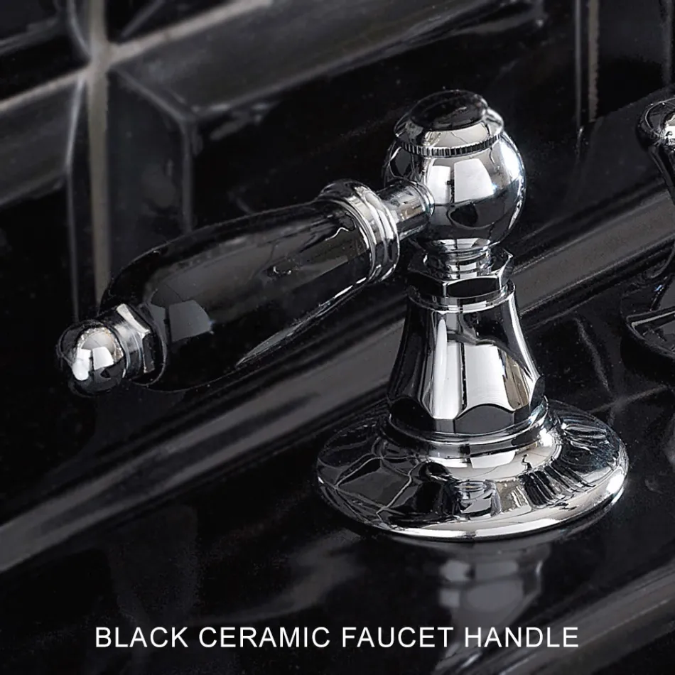 3 Hole Basin Mixer with Brass Drain Classic Handcrafted Style - Noriana Viadurini