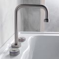 Modern 3-Hole Basin Mixer with Red and Blue Lines Made in Italy - Quito
