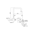 Modern 3-Hole Basin Mixer with Waste Made in Italy - Quito Viadurini