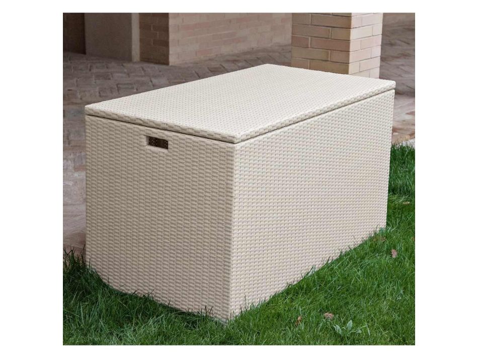 Outdoor Storage Trunk in Polyrattan