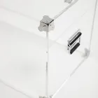 Design Trunk in Transparent Acrylic Crystal and Modern Steel - Dante Viadurini