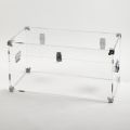 Design Trunk in Transparent Acrylic Crystal and Modern Steel - Dante