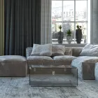 Trunk in Transparent or Smoked Acrylic Crystal and Modern Steel - Dante Viadurini