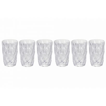 Tall Clear Glass Drinkware 12 Pieces - Renaissance Viadurini