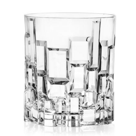 Low Drink Glasses in Decorated Ecological Crystal 12 Pcs - Catania Viadurini