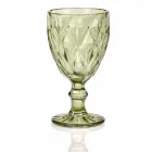 Modern Design Glass Colored Wine Glasses 6 Pieces - Timon Viadurini