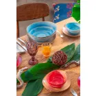 Modern Design Glass Colored Wine Glasses 6 Pieces - Timon Viadurini