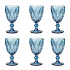 Modern Design Glass Colored Wine Glasses 6 Pieces - Timon Viadurini