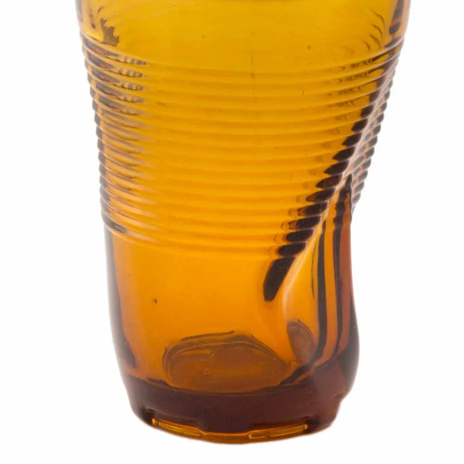 Colored Glass Cocktail Glasses 6 Pieces of Crumpled Design - Sarabi Viadurini