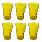 Colored Glass Cocktail Glasses 6 Pieces of Crumpled Design - Sarabi Viadurini