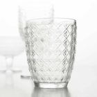 6 Pieces Serving Glasses in Transparent Glass for Water - Optical Viadurini