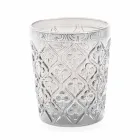 Transparent Glass Glasses with Decorations, 12 Piece Water Service - Morocco Viadurini