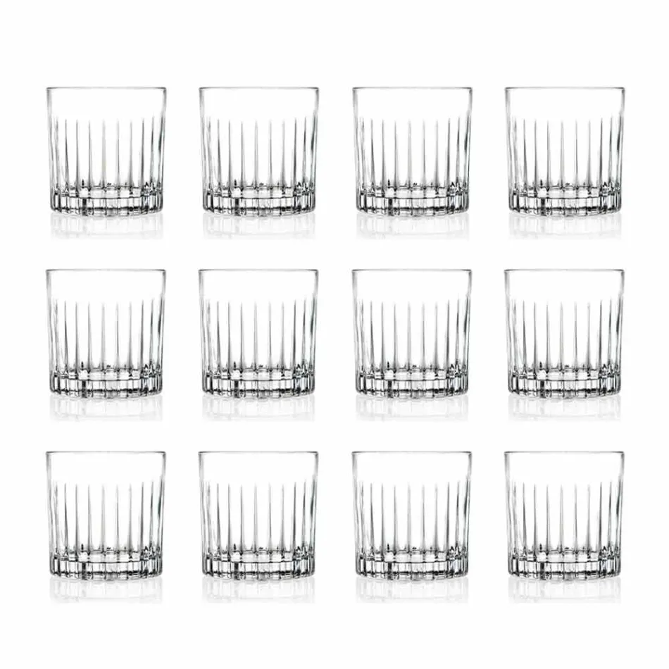 Lowball Tumbler Basso Old Fashioned Glasses for Cockatil 12 Pieces - Senzatempo Viadurini