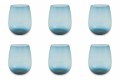 Modern and Colored Glass Water Glasses Service of 12 Pieces - Aperi