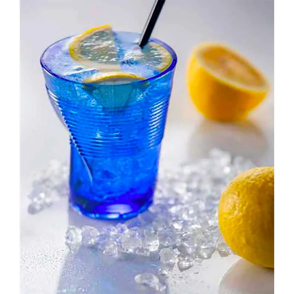 Modern Colored Glass Water Glasses 6 Pieces of Design - Sarabi Viadurini