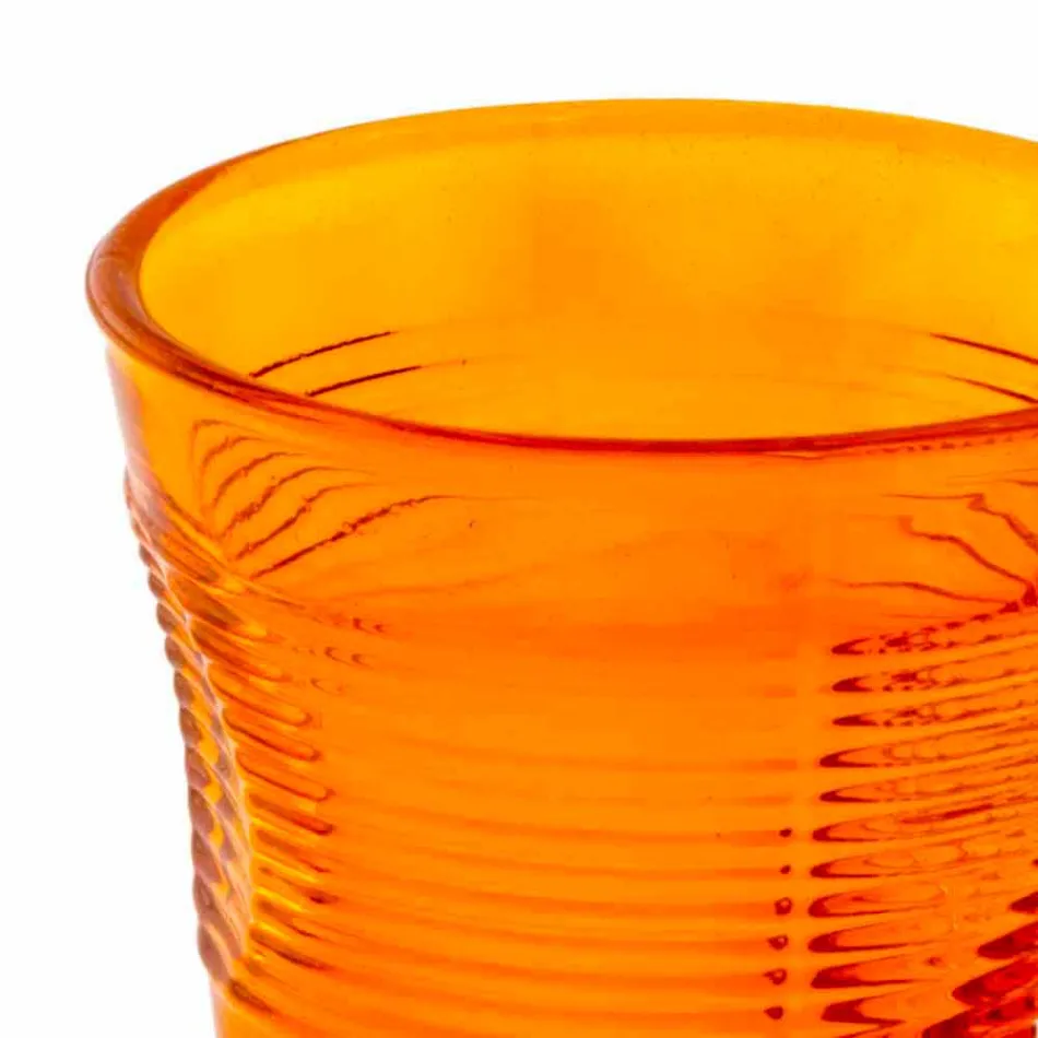 Modern Colored Glass Water Glasses 6 Pieces of Design - Sarabi Viadurini