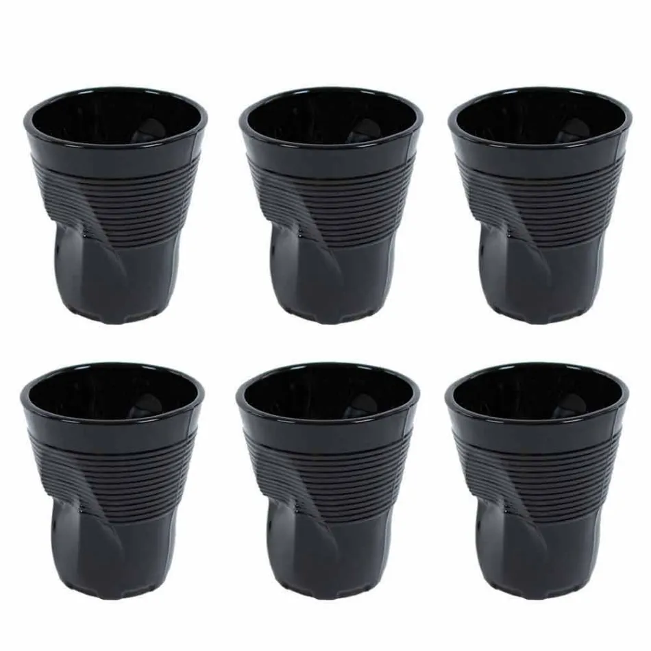 Modern Colored Glass Water Glasses 6 Pieces of Design - Sarabi Viadurini