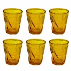 Modern Colored Glass Water Glasses 6 Pieces of Design - Sarabi Viadurini