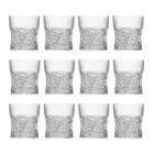 Low Tumbler Glasses in Eco Crystal Audace Decoration 12 Pieces - Ritmo Viadurini