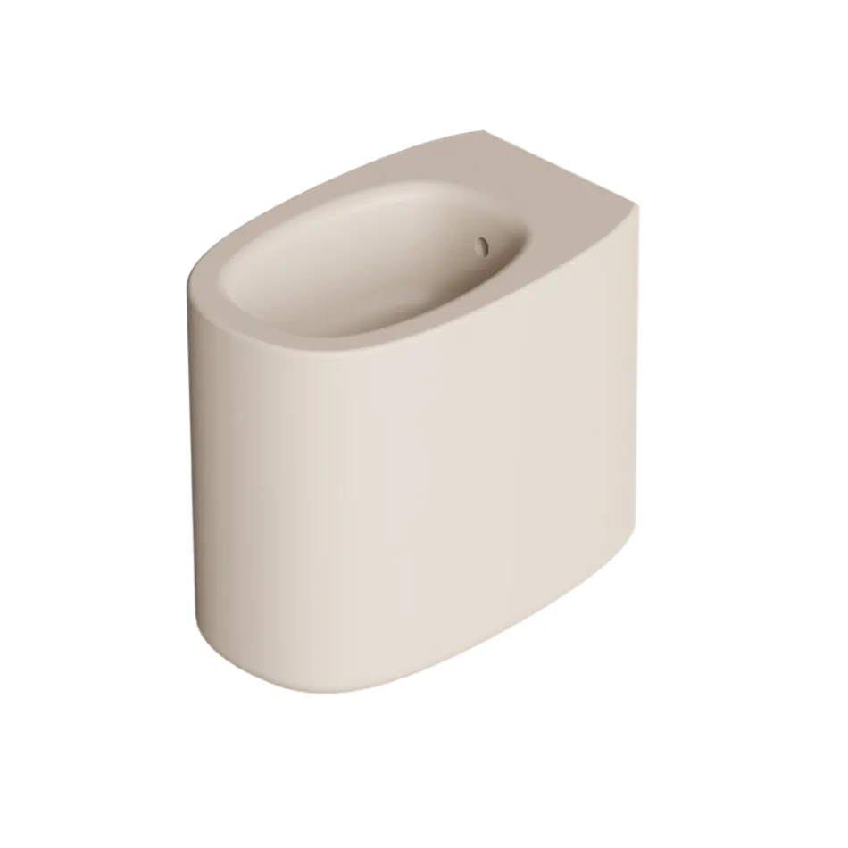 Floor-mounted ceramic bidet in various colors, made in Italy - Girl Viadurini