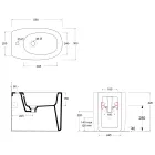 Floor-mounted ceramic bidet in various colors, made in Italy - Girl Viadurini