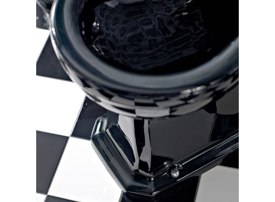 Vintage White or Black Ceramic Floor Bidet Made in Italy - Marwa Viadurini