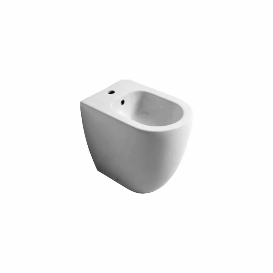 Modern design ceramic bidet Shine Square Open Rimless H50 cm Viadurini