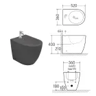 Aster Floor-Mounted Bidet in Matt Ceramic in Two Colors and a Modern Design Viadurini