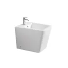 Single-Hole Floor-Mounted Bidet in White Ceramic with an Elegant Modern Design - Giunco Viadurini