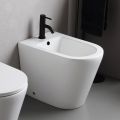 Salice Floor-Mounted Single-Hole Bidet in White Ceramic with an Elegant Modern Design