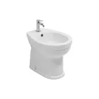 Single-Hole Floor-Mounted Bidet in White Ceramic with an Elegant Modern Design - Silica Viadurini