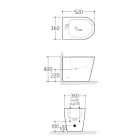 Single-Hole Floor-Mounted Bidet in White Ceramic with a Modern Design - Ginepro Viadurini