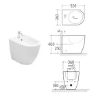 Aster Floor-Mounted Single-Hole Bidet in Durable White Ceramic with a Modern Design Viadurini