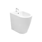 Single-Hole Bidet with Shifted Drain in Ceramic with a Modern Design - Oleandro  Viadurini