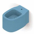 Wall-hung ceramic bidet of modern design produced in Italy, Hamlet Viadurini