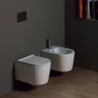 Shine Square modern ceramic wall hung bidet 50x35cm, made in Italy Viadurini