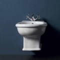 Classic wall hung bidet in white ceramic Style 54x36 cm, made in Italy