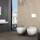 Aster - Wall-Hung Bidet in Durable White Ceramic with a Modern Design Viadurini