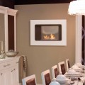 Wall Bioethanol Fireplaces with a Modern Design, White Color - Erica