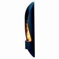 Wall Bio-fireplace of Tubular and Modern Design in Black Steel - Jackson