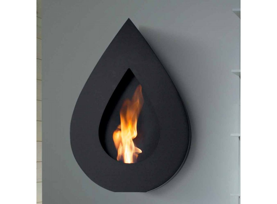 Biocamino Modern Wall bioethanol to Joseph flame shape Viadurini