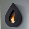 Modern design wall mounted bio ethanol fireplace Joseph, made in Italy