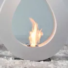 Biocamino from bioethanol earth, flame modern design in the shape Todd Viadurini