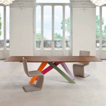 Bonaldo Big Table extensible wood veneer table made in Italy