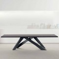 Bonaldo Big Table table with anthracite grey wooden top, made in Italy