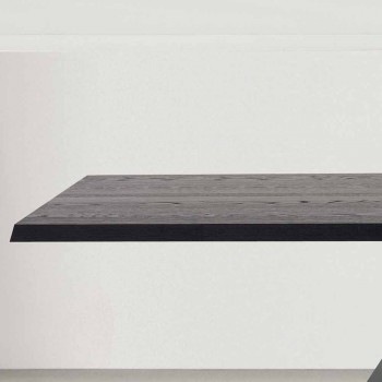 Bonaldo Big Table solid anthracite gray wood table made in Italy