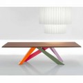 Bonaldo Big Table table with solid American walnut top, modern design